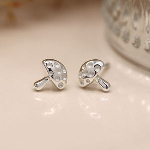 Sterling silver toadstool earrings