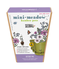 Load image into Gallery viewer, Seedball Mini-Meadow Bamboo Pots - Butterfly Mix