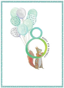 Squirrel 8th Birthday card