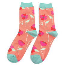 Load image into Gallery viewer, Miss Sparrow Ladies Bamboo Socks Poppy Orange