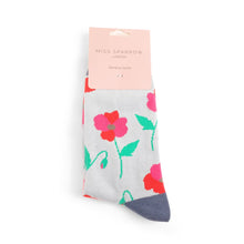 Load image into Gallery viewer, Miss Sparrow Ladies Bamboo Socks Poppy Powder Blue