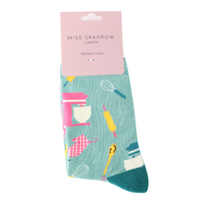 Load image into Gallery viewer, Miss Sparrow Home Baker Ladies Socks Duck Egg