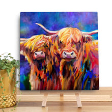 Load image into Gallery viewer, Cow Couple Mini Canvas
