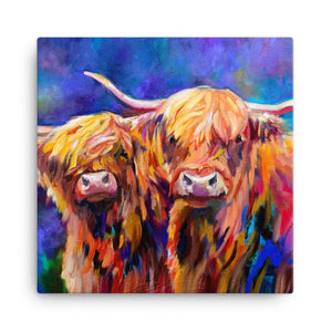 Cow Couple Mini Canvas