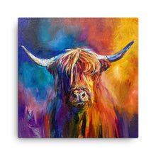 Load image into Gallery viewer, Harris Highland Cow Canvas
