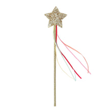 Load image into Gallery viewer, Glitter Star Wand Gold