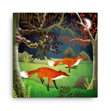 Load image into Gallery viewer, Foxes in the Woods Mini Canvas
