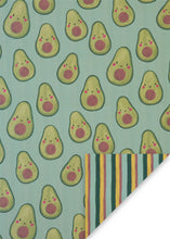 Load image into Gallery viewer, Avocado/Stripes wrapping paper