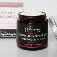 Load image into Gallery viewer, Wild Scottish Raspberry organic hand and body cream