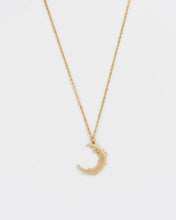 Load image into Gallery viewer, Nightshade Moon Gold Chain Necklace