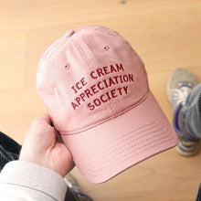 Load image into Gallery viewer, Ice Cream Appreciation Society - Cotton Baseball Cap - Dusty Rose