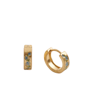 Load image into Gallery viewer, Forget Me Not Gold Mini Hoop Earrings