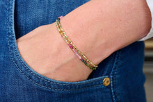 Load image into Gallery viewer, Juniper Gold & Tourmaline Double Strand Bracelet