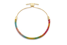 Load image into Gallery viewer, Emelia Gold Braided Rainbow Bracelet