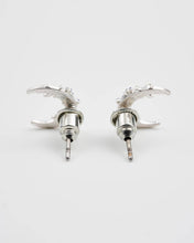 Load image into Gallery viewer, Nightshade Moon Silver Stud Earrings