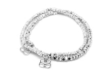 Load image into Gallery viewer, Flicker Minor Silver 2 Layer Stretchy Bracelet Set