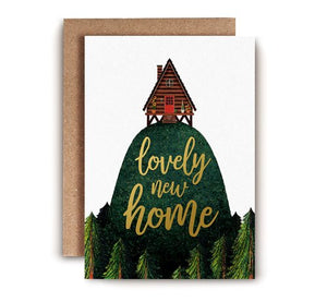 Cabin on a Hill New Home card