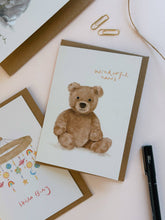 Load image into Gallery viewer, New Baby Card | Teddy Bear | Pregnancy | Birth Announcement
