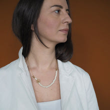 Load image into Gallery viewer, Consta - stacked java white necklace