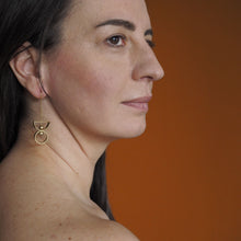 Load image into Gallery viewer, Consta - balancing rings brass earrings