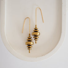 Load image into Gallery viewer, Consta - Hematite stack earrings