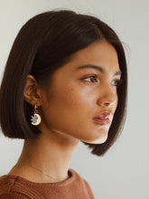 Load image into Gallery viewer, Daydream Sun & Moon Hoop Earrings - Lilac & Gold