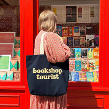 Load image into Gallery viewer, Bookshop Tourist - Midnight Blue Tote Bag