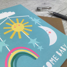 Load image into Gallery viewer, 'Welcome Baby' New Baby Card / Papercut Baby Mobile