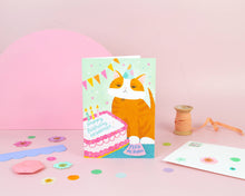 Load image into Gallery viewer, Birthday Cat Cake Card