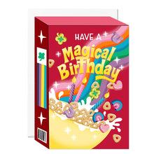 Load image into Gallery viewer, Magical Birthday Card | Rainbow Lucky Cereal Box Aesthetic