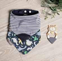 Load image into Gallery viewer, Teething Baby Gift Set, Stripes and Dinos