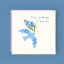 Load image into Gallery viewer, 'So Very Sorry for your Loss' Blue Bird Sympathy Card