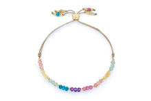 Load image into Gallery viewer, Marigold Rainbow Mix Gold Adjustable Bracelet
