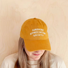 Load image into Gallery viewer, Sunshine Appreciation Society - Cotton Baseball Cap - Yellow