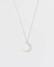 Load image into Gallery viewer, Nightshade Moon Silver Chain Necklace