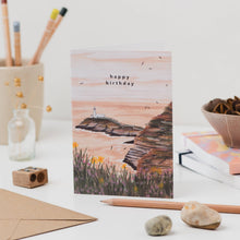 Load image into Gallery viewer, Seaside Lighthouse Birthday Card