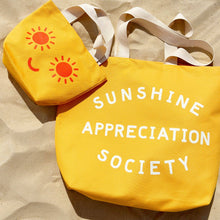 Load image into Gallery viewer, Sunshine Appreciation Society - Yellow Canvas Tote Bag