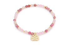 Load image into Gallery viewer, Dash Pink Gemstone Stretch Bracelet