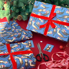 Load image into Gallery viewer, Christmas Otter wrapping paper Sheets: 500mm x 700mm flat sheets