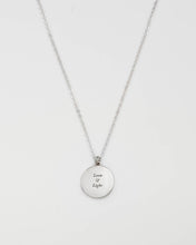 Load image into Gallery viewer, Selene Moon Periwinkle Necklace in Silver