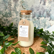Load image into Gallery viewer, Gold, Frankincense &amp; Myrrh - Pippin 200ml milk bottle candle with cork lid
