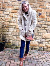 Load image into Gallery viewer, Grace Purple Gold Leopard Upcycled Leather Handbag