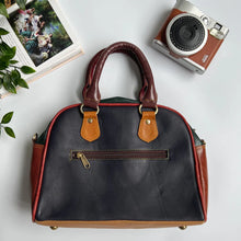 Load image into Gallery viewer, Maggie Brown Spot Upcycled Leather Handbag