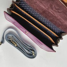 Load image into Gallery viewer, Nancy Yellow Metallic Upcycled Leather Handbag