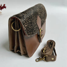 Load image into Gallery viewer, Nancy Yellow Metallic Upcycled Leather Handbag