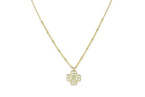 Icon Gold Beaded Pendant Necklace