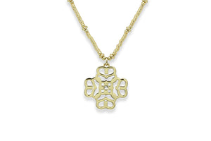 Icon Gold Beaded Pendant Necklace