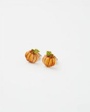 Load image into Gallery viewer, Enamel Pumpkin stud earrings