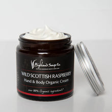 Load image into Gallery viewer, Wild Scottish Raspberry organic hand and body cream