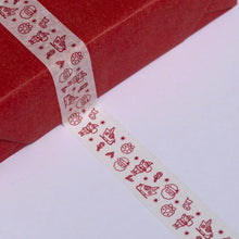 Load image into Gallery viewer, Red Santa 24mm wide paper tape